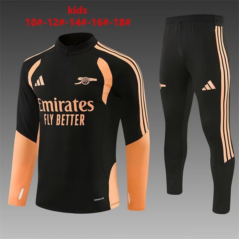 Kids Arsenal 26/27 Tracksuit - Black/Orange